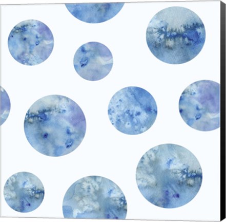 Framed Bubble Pattern on White Print