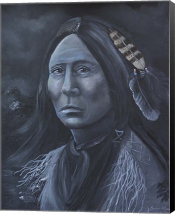 Framed Chief Lone Bear Print