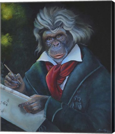 Framed Master Monkey Beethoven Print