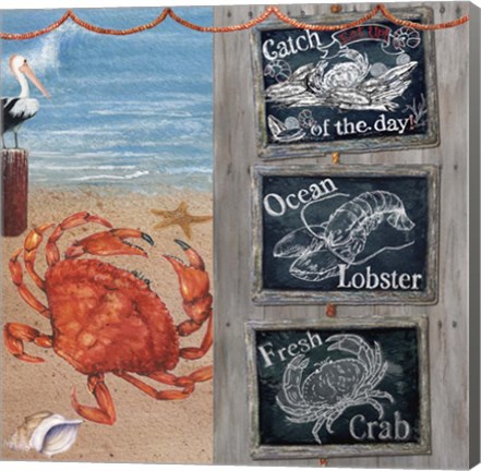 Framed Fresh Catch-Blackboards 2 Print