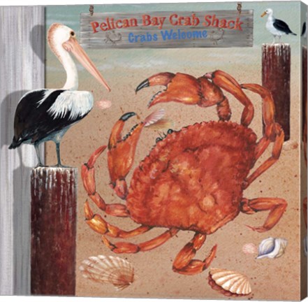 Framed Pelican Beach Print