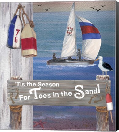 Framed Toes In The Sand  Plaque 1 Print