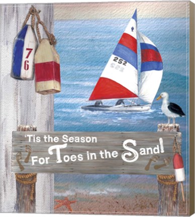 Framed Toes In The Sand  Plaque 2 Print
