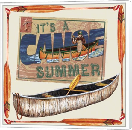 Framed Canoe Summer Print
