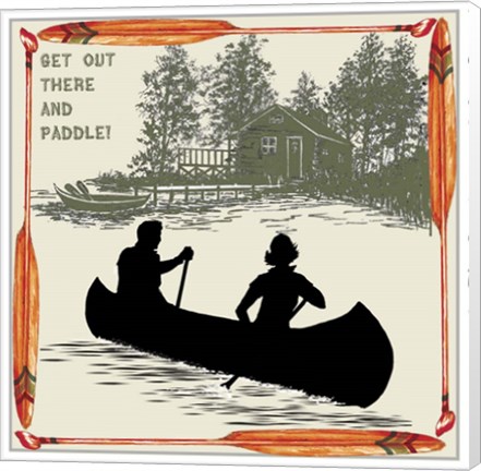 Framed Get Out There Paddle Print