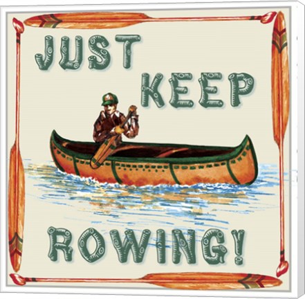 Framed Keep Rowing Print