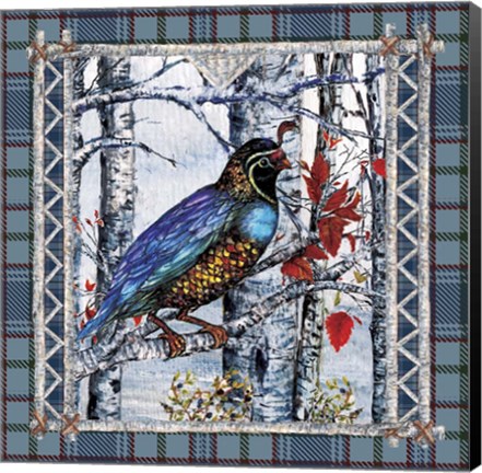 Framed Birch Frame Plaid-Partridge Print