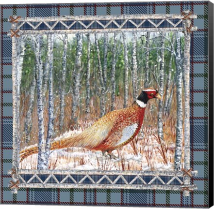 Framed Birch Frame Plaid-Pheasant Print