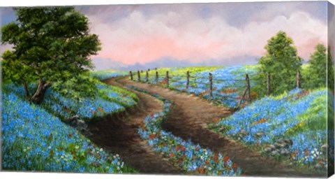 Framed Texas Bluebonnets Print