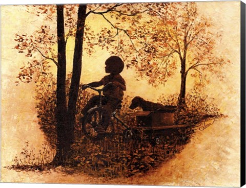 Framed Adventure Bound...A Boy And His Dog Print