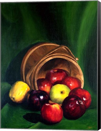 Framed Apple Basket Print