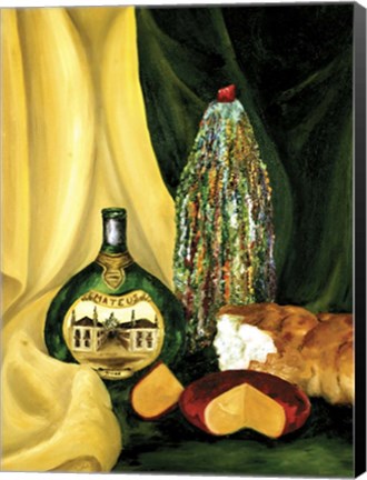 Framed Wine and Cheese Print