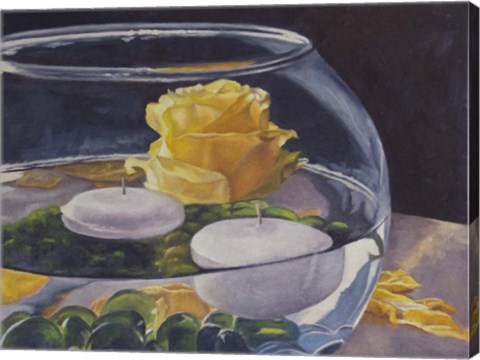 Framed Yellow Rose Print