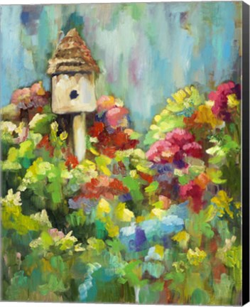 Framed Spring Birdhouse Print