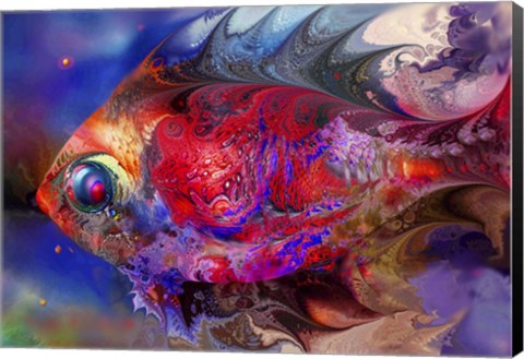 Framed Beautiful Red Fish Print