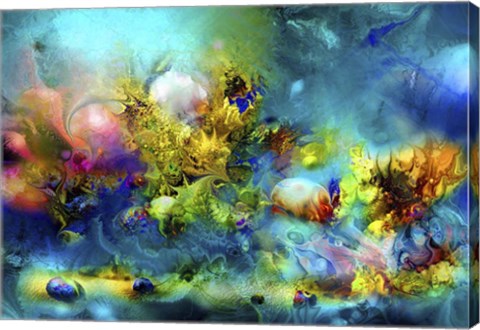 Framed Coral Reef Emerald Print