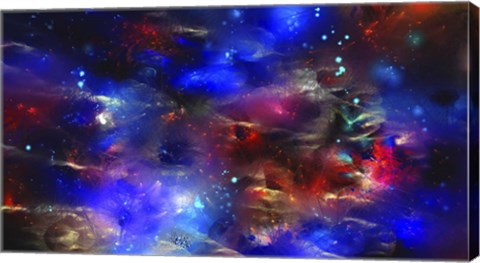Framed Cosmic Blue Print