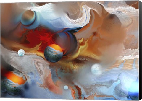 Framed Planet Firefox Print