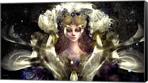 Framed Girl With Yellow Eyes Print