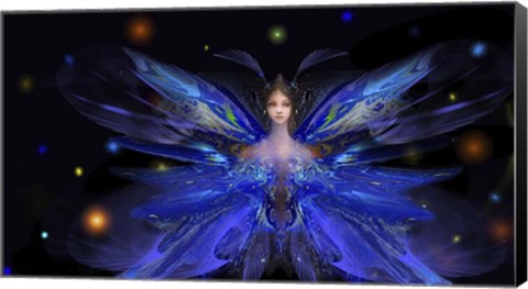 Framed Butterfly Blue Princess Print