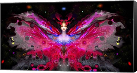 Framed Butterfly Red Dancer Print