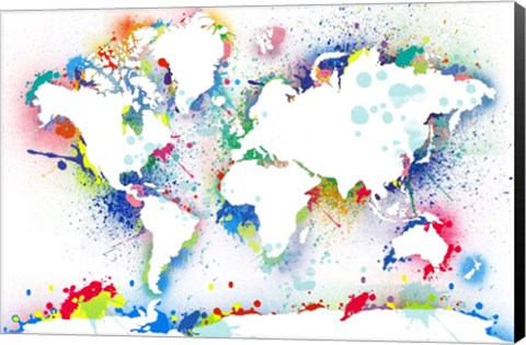 Framed World Map 3 Print