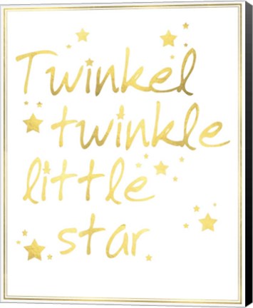 Framed Twinkle Twinkle Little Star Print