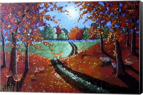 Framed Autumn Gathering Print