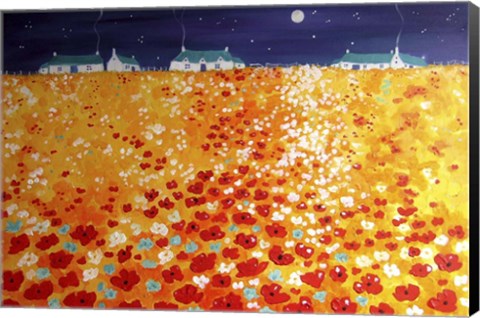 Framed Moonlit Poppies Print