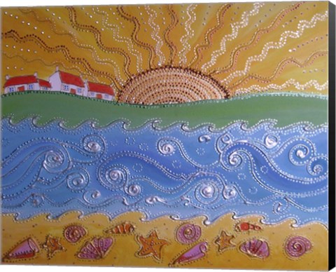 Framed Ocean Bejewelled Print