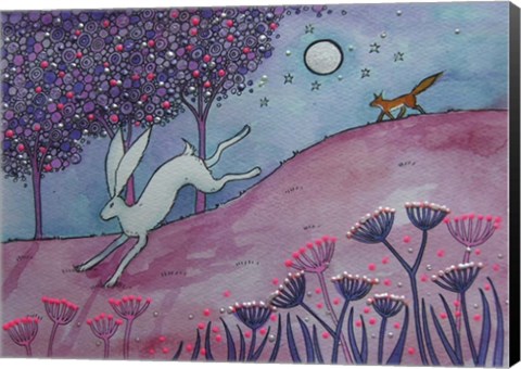 Framed Running Hare Print