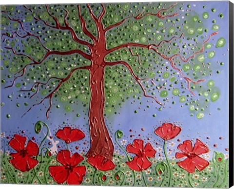 Framed Summer Bejewelled Print