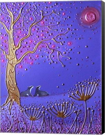 Framed Blood Moon Badgers Print