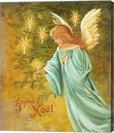 Framed Candle Lighting Angel Print