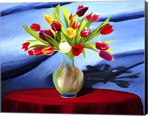 Framed Colorful Flowers Print