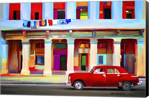 Framed Red Car Print