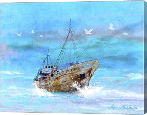 Framed Blue Sea Print