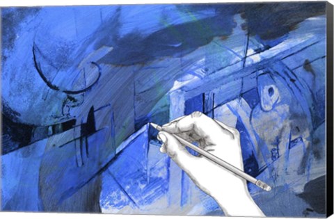 Framed Artist At Work Print