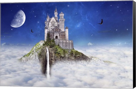 Framed Castel In Cloud Print