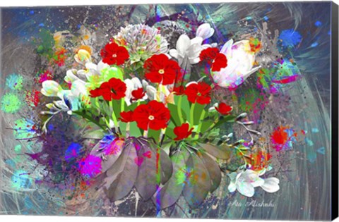 Framed Flowers Explosion Print