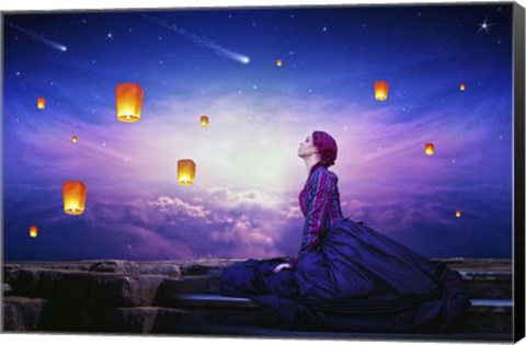 Framed Lights Away Print
