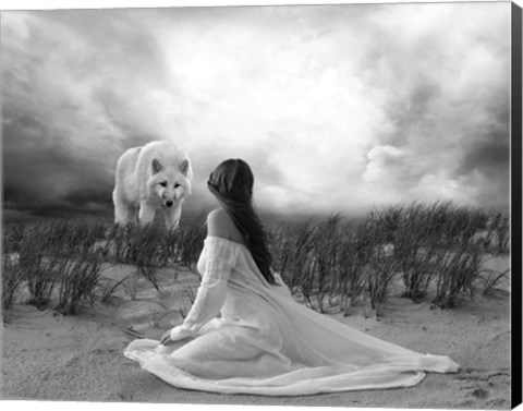 Framed White Wolf Print