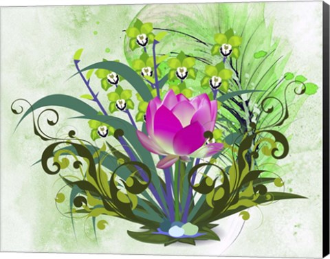Framed Flowers Design 3 Print