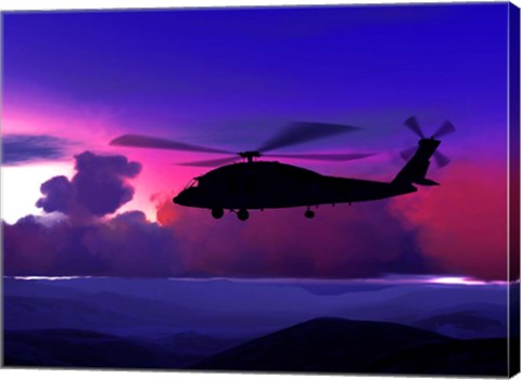 Framed Helicopter Print