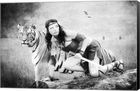 Framed Tiger Girl Print