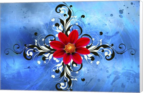 Framed Flower Design 1 Print