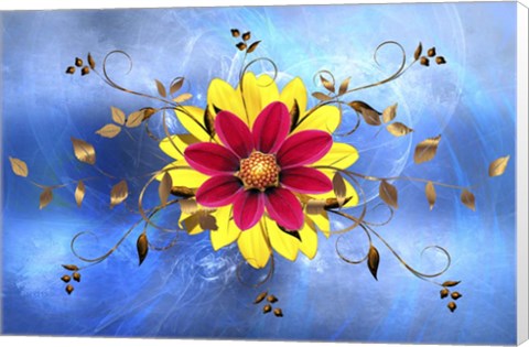 Framed Flower Design 2 Print