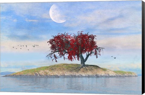 Framed Red Tree Print