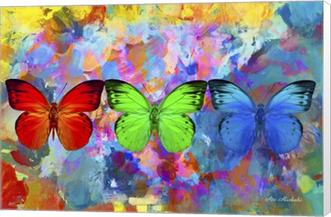 Framed Red, Green &amp; Blue Print