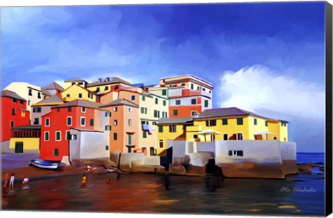 Framed Colorful Town Print